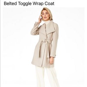 NWOT CK oatmeal belted peacoat